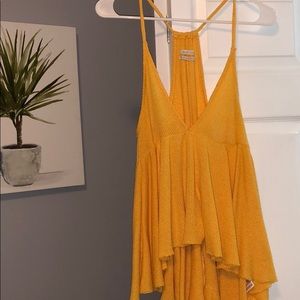 Yellow Urban Outfitters flowy sweater tank